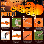 GIGALUMI 7.5FT Halloween Inflatable Outdoor Decoration Pumpkin(Cold White)