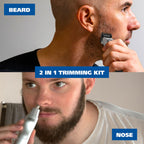 Wahl Groomsman Rechargeable Beard Trimmer Kit & Bonus Battery Nose Trimmer | Trim Beards & Mustaches With The Rechargeable Trimmer And Nose Hair With The Bonus Battery Wet/Dry Trimmer – Model 5622V