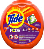 Buy now Tide PODS laundry detergent pacs, 3-in-1 Stain Remover, Odor Fighter, Color Protector, 76 Count, HE compatible, Spring Meadow Scent at indiglob india