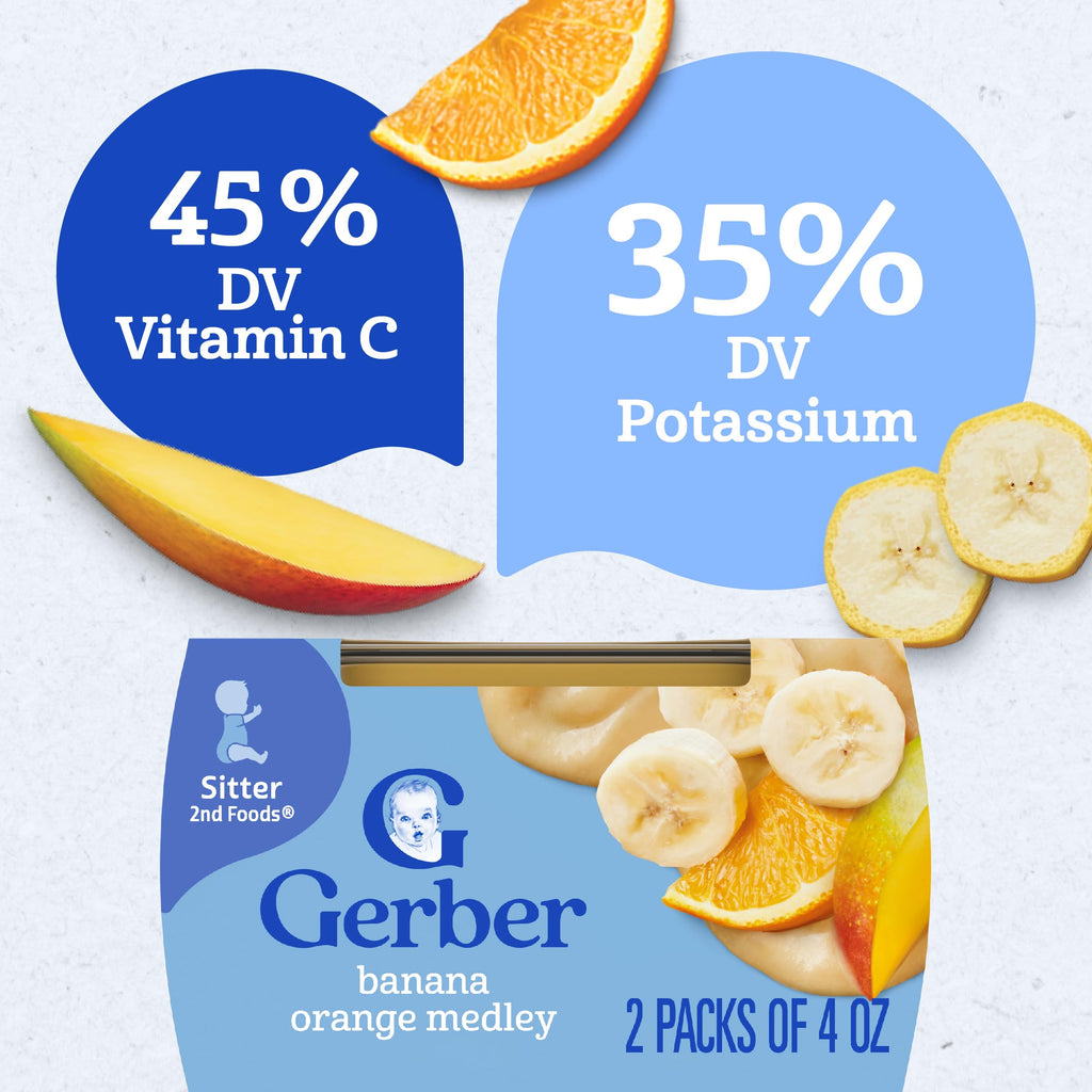 Gerber Stage 2 Super Blend Baby Food Variety Pack, 4 Oz, 32 Pack