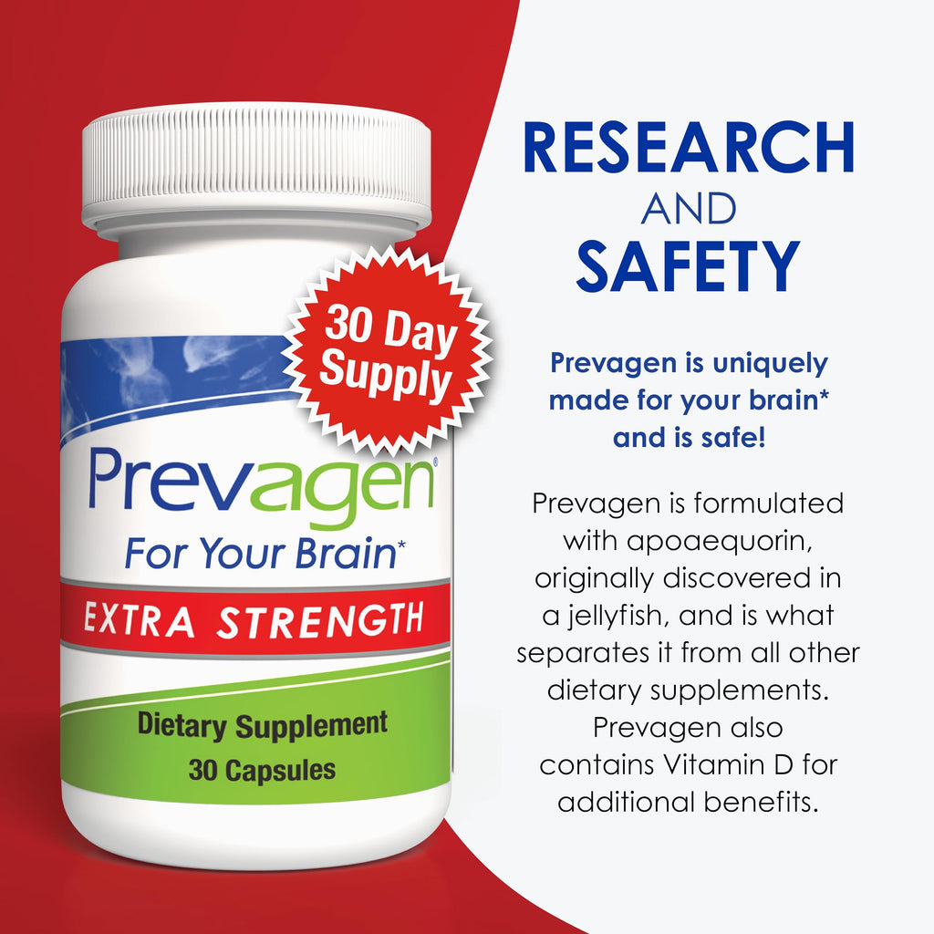 Prevagen Extra Strength with 7-Day Pill Minder, 30 Capsules, 3-Pack | For Your Brain, 3 Month Supply, 20mg Apoaequorin, 50mcg Vitamin D3