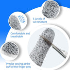 Buy now Honoson 60 Pieces Finger Cots Cut Resistant Finger Protector Reusable Thumb Sleeve Anti Slip Thumb Protectors Guards for Kitchen Sculpture Work at indiglob india