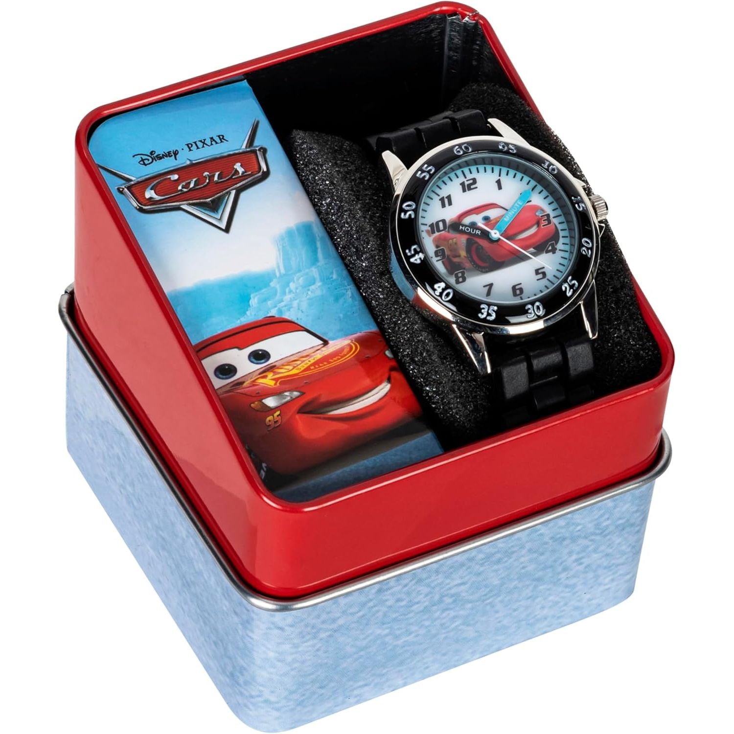 Buy now Accutime Disney Pixar Cars Lightning McQueen Time-Teaching Watch for Kids with Interactive Racing Dial at indiglob india