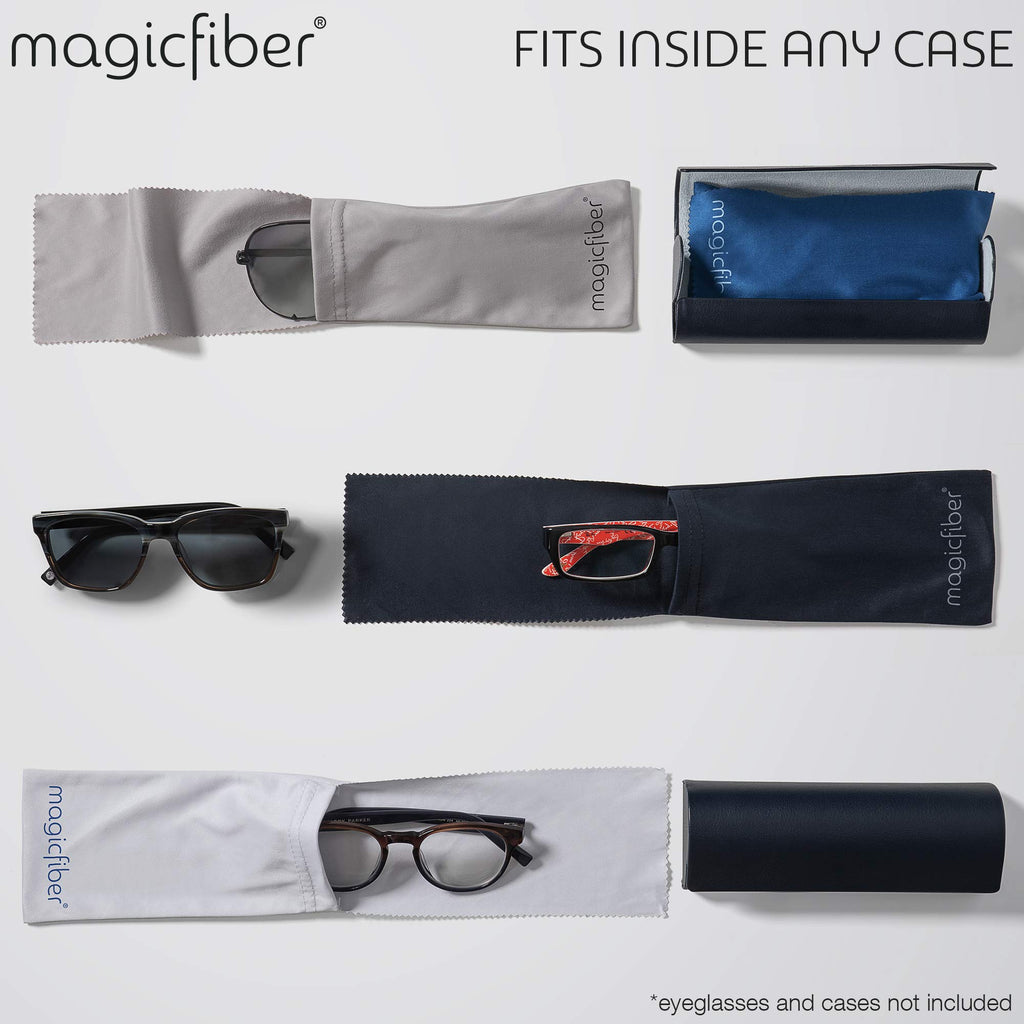 MagicFiber Soft Microfiber Glasses & Sunglasses Pouch Case, Eyeglass Bag