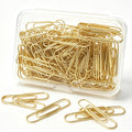 Gold Paper Clips, 120 Count, 1.1 Inch (28mm) Small Paperclips, Office Supplies for Documents, Files, Notes, and Bookmarks