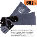 Buy now RAPICCA Animal Handling Gloves Bite Proof Reinforced Leather Padding Dog,Cat Scratch,Bird Handling Falconry Gloves Grabbing,Reptile Squirrel Snake Bite 22in Grey-Black at indiglob india