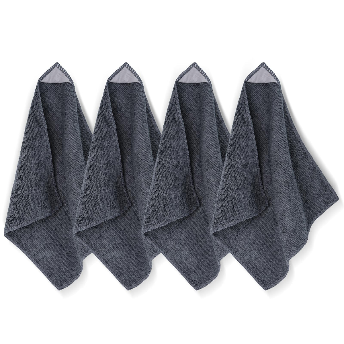 GoClimber 4 Pack Magnetic Microfiber Cleaning Cloth, Dry Erase Erasers Cleaner for Whiteboards, Blackboards, Chalkboards, Glassboards, Home, Office, School, Gray, 10'' x 9.25''