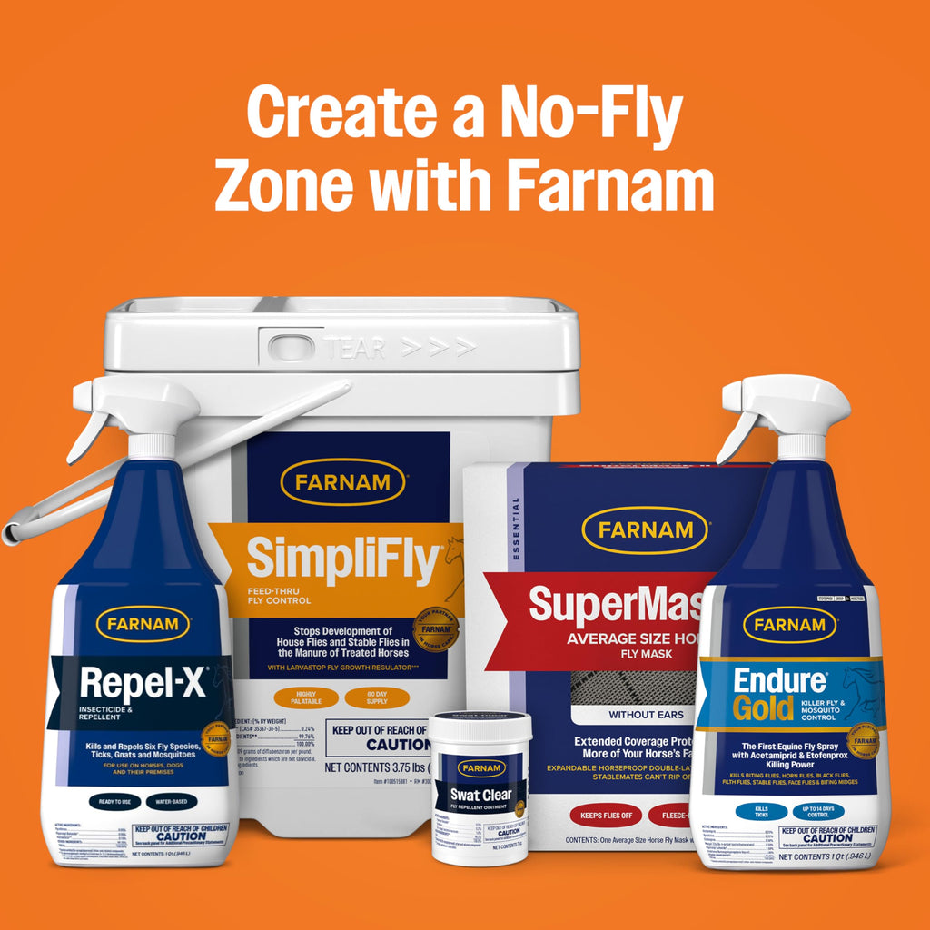 Farnam Repel-X Fly Spray for Horses, Ready To Use, 32 fl oz Spray