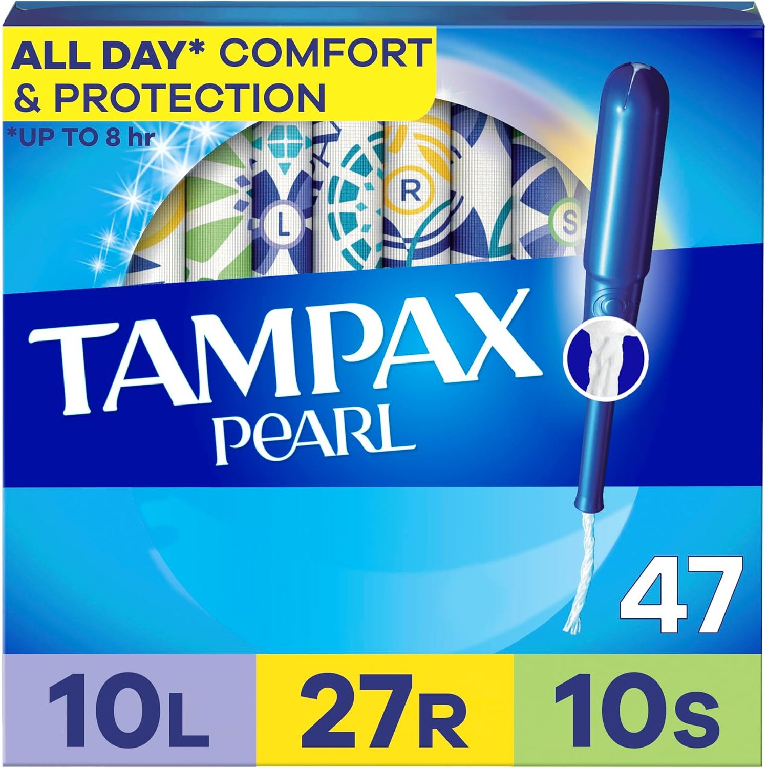 Buy now Tampax Pearl Tampons for Women Multipack, with LeakGuard Braid, Light/Regular/Super Absorbency, Unscented, 47 Count 47 Count at indiglob india