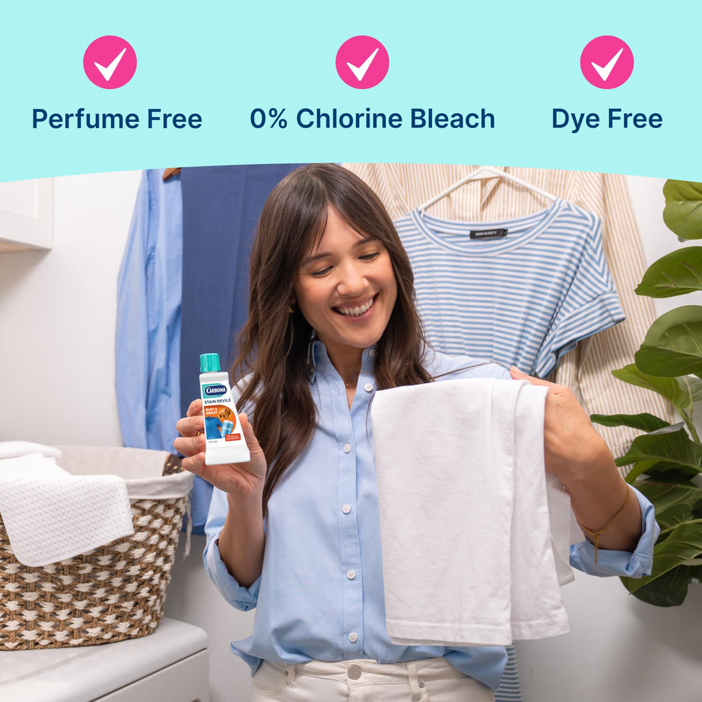 Carbona Stain Devils #9 (1.7 Fl Oz), Targeted Spot Cleaner for Rust & Perspiration Stains, Safe on Skin & Washable Fabrics