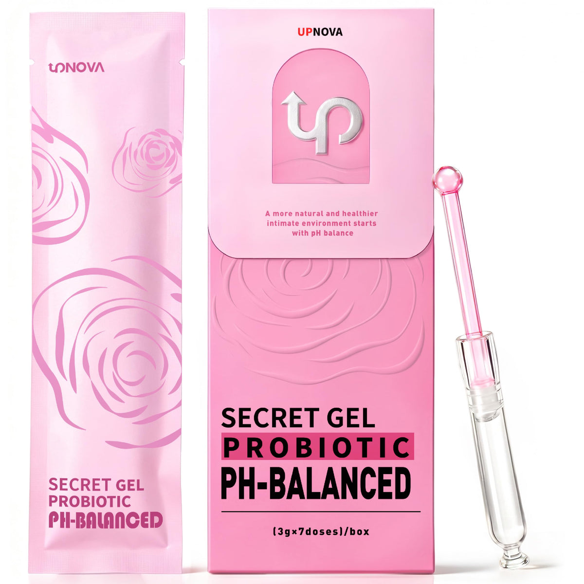 Intimate Care Gel, Vaginal Probiotics Applicator, pH Balance, Yeast Infection and BV Care, Dryness & Odor Relief, 1Box x 7 Pre-Filled Applicators