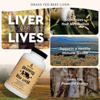 Ancestral Supplements Beef Liver Support Capsules, Iron & Energy, 180 Ct | Freeze-dried, Non-GMO Liver Rich in Heme Iron, Vitamin A & B12; Grass-fed, Desiccated, Vital Liver Support, Natural Liver
