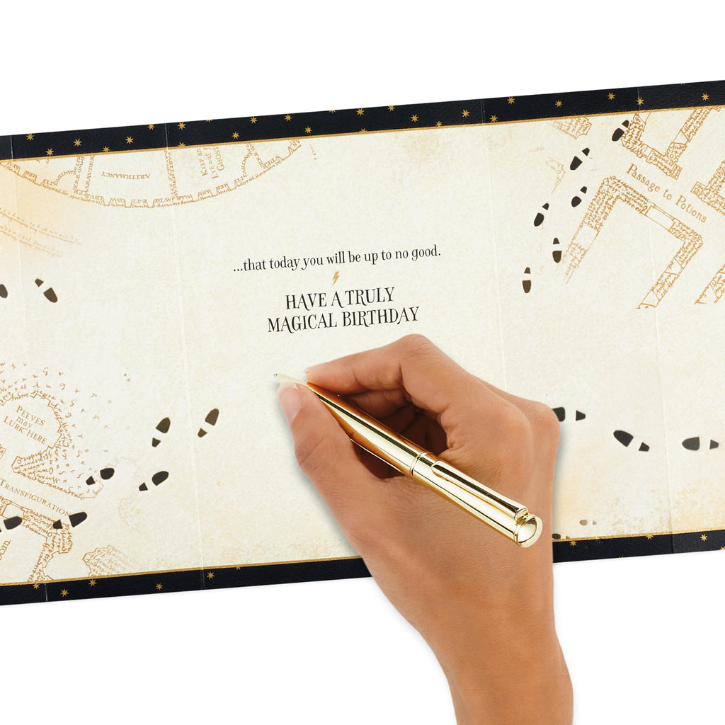 Hallmark Harry Potter Birthday Card (Marauders Map)