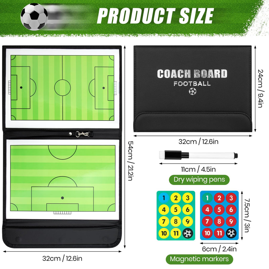 Foldable Magnetic Soccer Coaching Board, Soccer Tactics Strategy Board