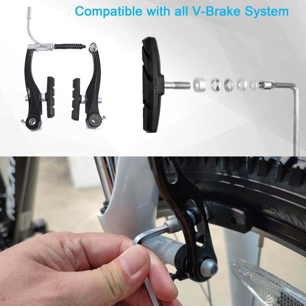 GPMTER Bike Brakes Pads Set, V Brake for Cruiser MTB Mountain Bicycle