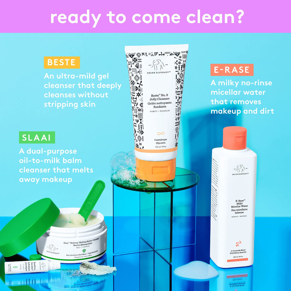 Buy now Slaai Makeup Melting Butter Cleanser by Drunk Elephant for Women - 3.8 oz Makeup Remover | Nourishing Balm Cleanser | Removes Makeup & Impurities at indiglob india