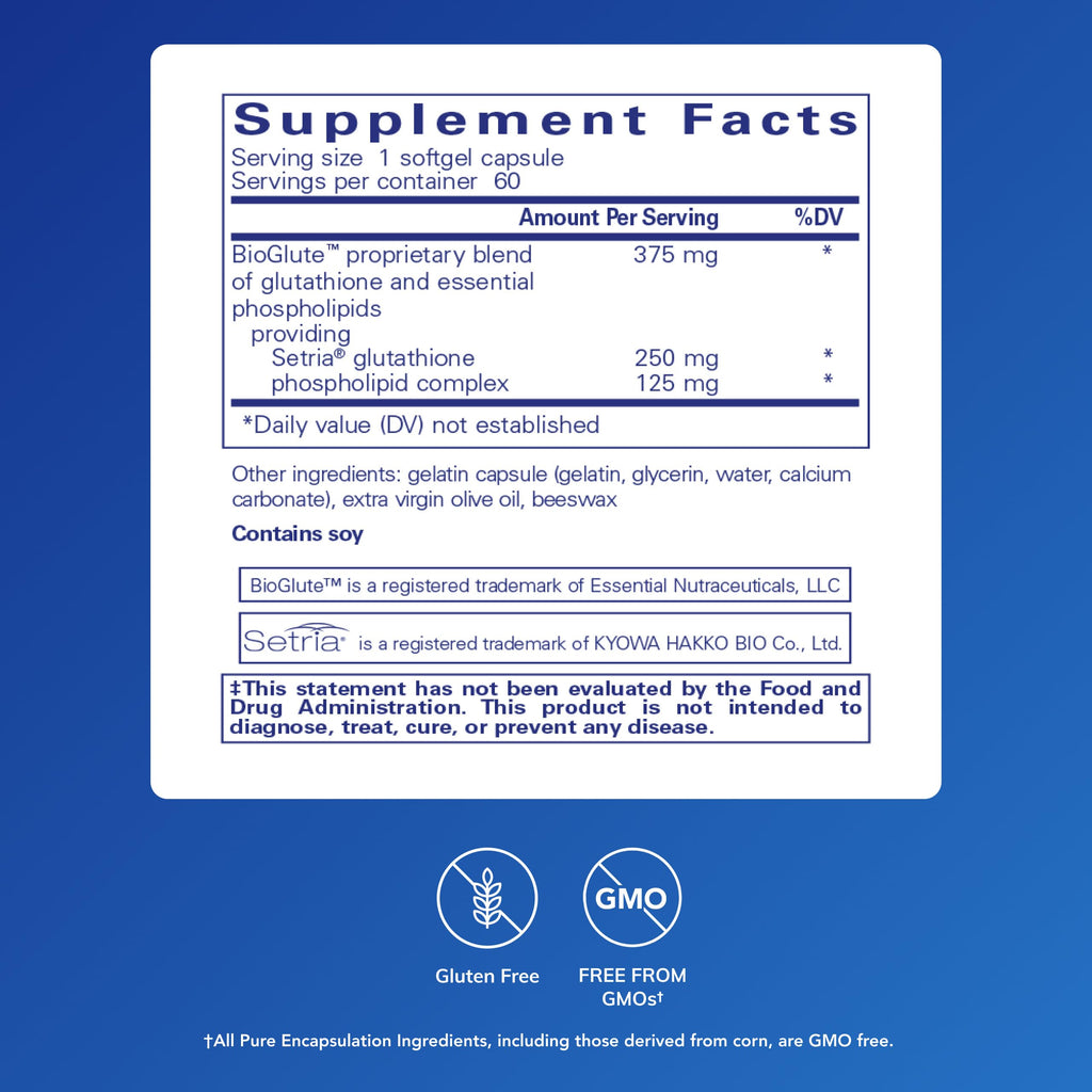 Pure Encapsulations Liposomal Glutathione, 60 Softgel Capsules | Immune Support and Liver Detox*, Antioxidant Protection, with Setria Glutathione, Non-GMO