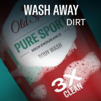 Old Spice Refreshing Body Wash for Men, High Endurance, 3X Defense, 24/7 Shower Fresh with Long Lasting Scent, Pure Sport Scent, 24 oz (Pack of 2)