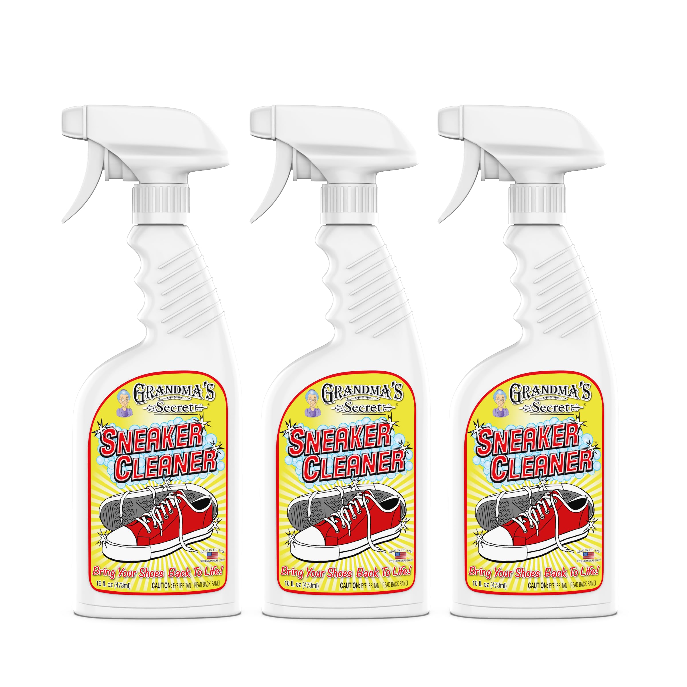 Buy now Grandma's Secret Spot Remover for Clothes - Chlorine, Bleach and Toxin-Free - Fabric Stain Remover Removes Oil, Paint, Blood and Pet Stains – 2 Ounce, Pack of 2 Sneaker Cleaner 16.00 Fl Oz (Pack of 3) at indiglob india