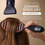 Wet Brush Ceramic Speed Dry Detangler, Black, Vented Blow-Dry Hair Brush | Soft HeatFlex Bristles, Up to 45% Faster Drying with Less Breakage, Smooth Shine & Easy Styling for All Hair Types