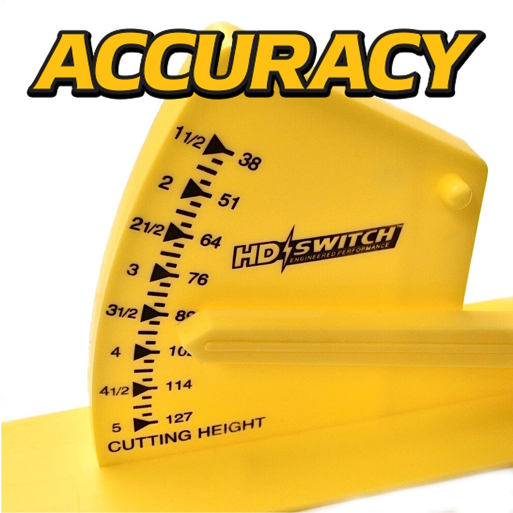 HD Switch Deck Leveler Gage w/NO-Flex Rigid Arm & Anti-TIP Extended Base