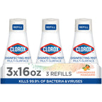 Buy now Clorox Disinfecting Mist, Lemongrass Mandarin, Household Essentials, 3 Refills, 16 Fl Oz Each at indiglob india