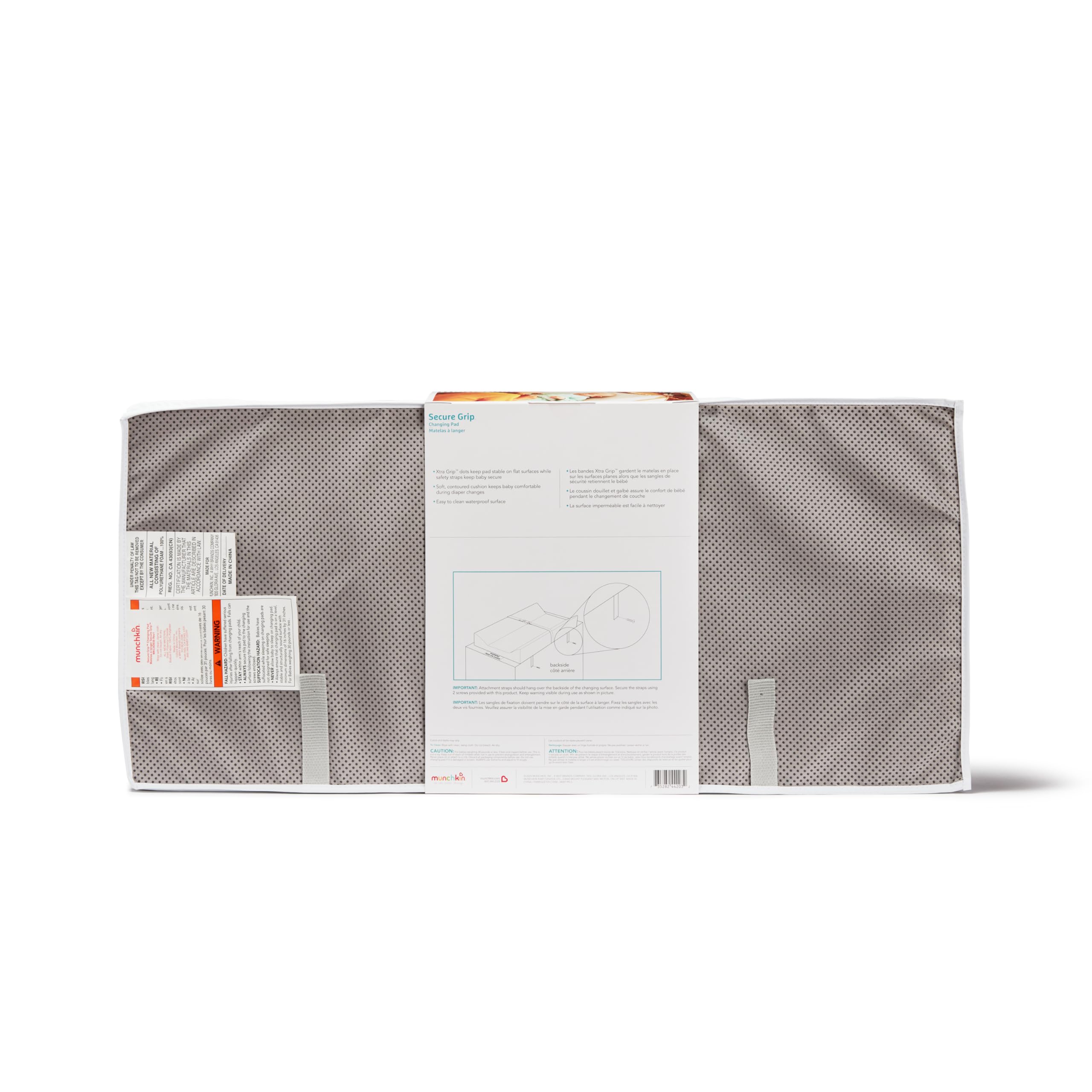 Buy now Munchkin Secure Grip Baby Diaper Changing Pad for Dresser, Waterproof and Wipeable, Contoured, Standard Size (14.75" x 31"), White at indiglob india