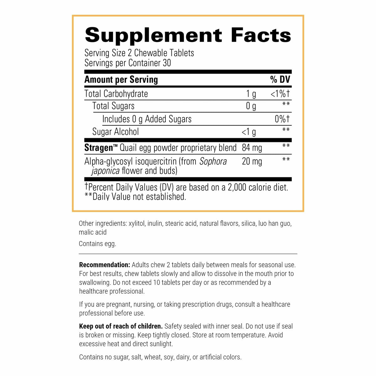 Integrative Therapeutics AllQlear Seasonal Supplement, Berry, 60 Tablets