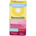 Renew Life Women's Care Probiotic 90 Billion CFU | 60 Vegetarian Capsules | Promote Digestive Health & Regularity | Dairy, Soy and Gluten Free Supplement