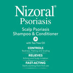 Nizoral Psoriasis Shampoo & Conditioner, 11 Oz, Gentle Scalp Treatment | Relieves Itching and Flaking, Redness and Scaling Effective Scalp Psoriasis Shampoo with Salicylic Acid and Tea Tree Oil