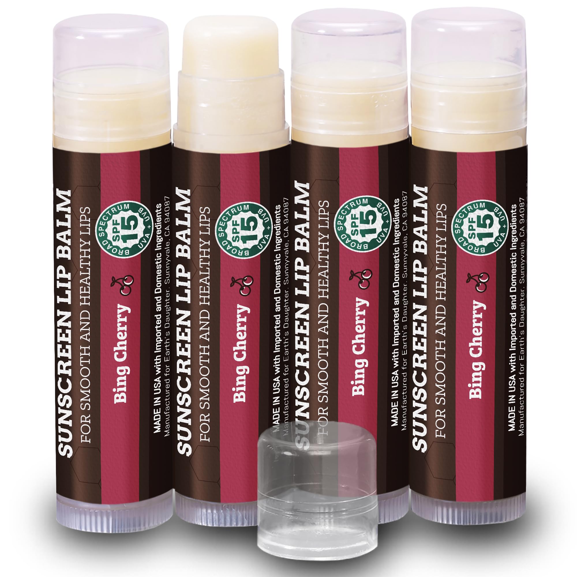 Buy now Earth's Daughter USDA Organic Lip Balm 6-Pack - Fruit Flavors, Beeswax, Coconut Oil, Vitamin E - Best Lip Repair Chapstick for Dry Cracked Lips - Moisturizing Lip Care at indiglob india