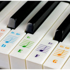 Buy now QMG Piano Keyboard Stickers for 88/76/61/54/49/37 Key Large Letter Piano Stickers for Learning, Removable Piano Keyboard Letters, Notes Label for Beginners and Kids, Made in USA Default at indiglob india