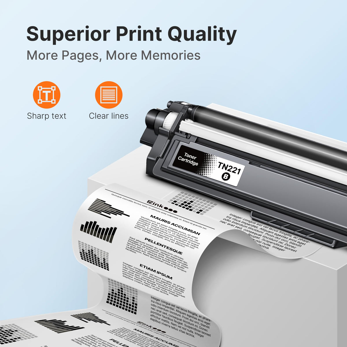 E-Z Ink TN221 TN225 Compatible for Brother TN-221 TN-225 Toner Cartridges