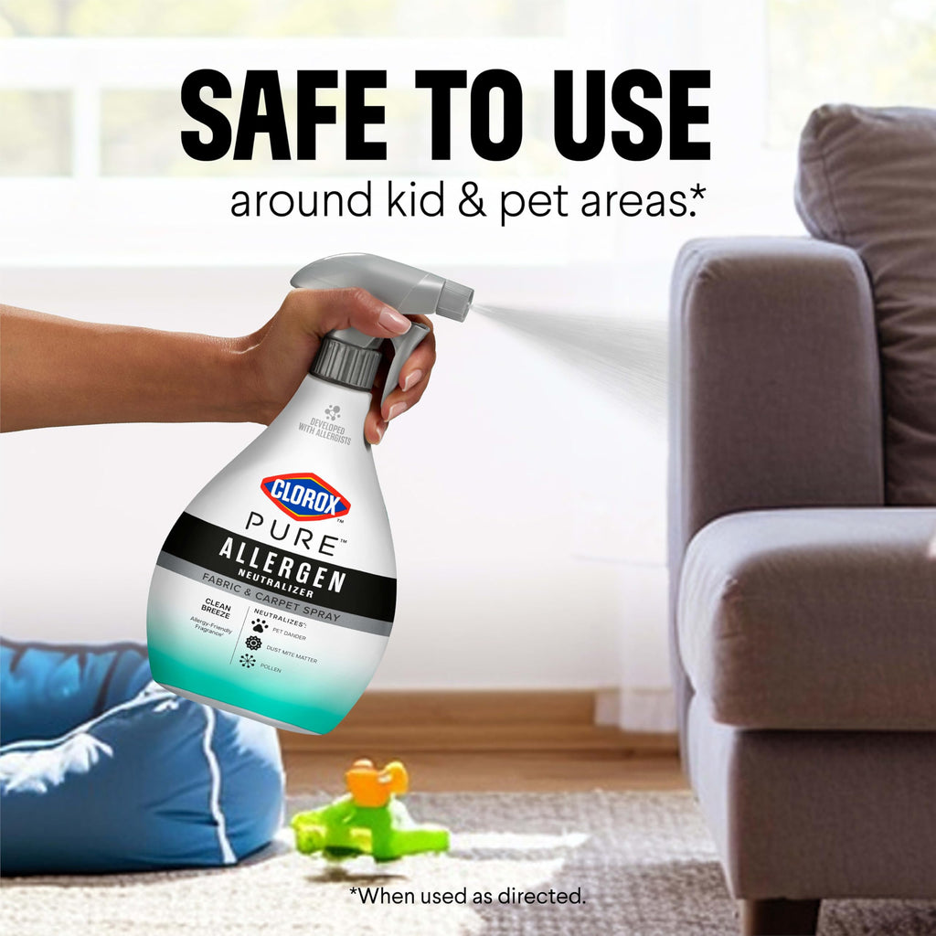 Buy now Clorox PURE Allergen Neutralizer Fabric and Carpet Spray, Clean Breeze, 26 Fluid Ounces at indiglob india