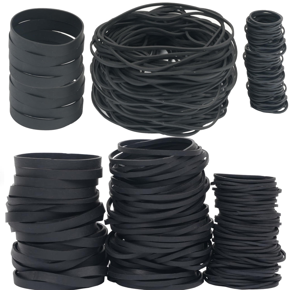 Rubber Bands Assorted Sizes,6 Sizes size10size16size33size64,size84,4.8in