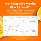 American Health Ester-C with Citrus Bioflavonoids Capsules - Gentle On Stomach, Non-Acidic Vitamin C - 500 mg, 60 Servings, 120 Count