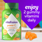 Vitafusion Power C Vitamin Gummies | Sugar Free | 250 mg | 90 Count | Adult Gummy Vitamins for Women & Men | Orange Flavor | Gluten-Free Supplement