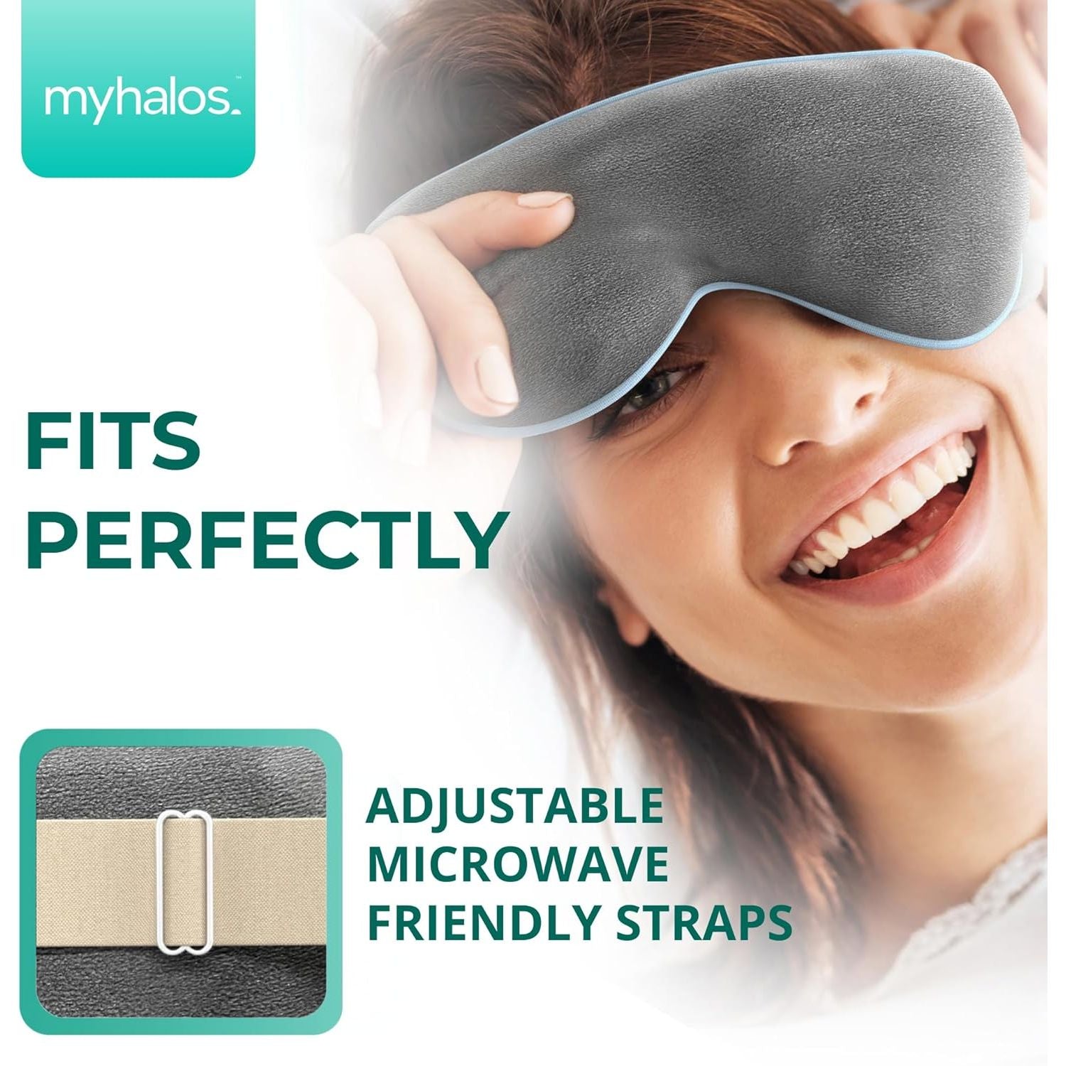 Buy now MyHalosÂ® Eye Mask for Dry Eyes - Steam Warm Compress for Eyes - Remove Styes, Chalazion Therapy Warming and Heating Pad Hot Compress - Moist Heat Mask for Blepharitis & MGD at indiglob india