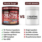 Clean Nutra Creatine Powder for Men + HMB BCAA L Arginine L Citrulline Tongkat Ali Saw Palmetto Ashwagandha Collagen Flax Seed Turmeric Preworkout Stevia Nitric Oxide L Glutamine Amino Acids