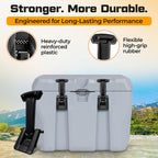 Jmoe USA Replacement Cooler Latches Compatible with Lifetime Coolers, Improved Rubber and Polymer Material | Lid Latch Set for Hard-Sided Cooler (2-Pack)
