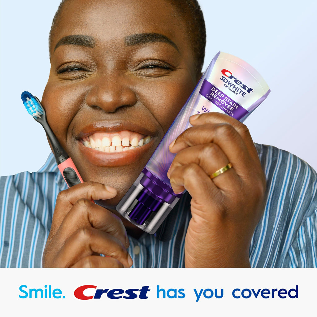 Crest 3DWhite Deep Stain Remover Dazzling Mint Toothpaste, 3.1 oz (Pack of 1), Whiter Teeth in 1 Day, Enamel Safe Fluoride Toothpaste for Fast Stain Removal and Prevention