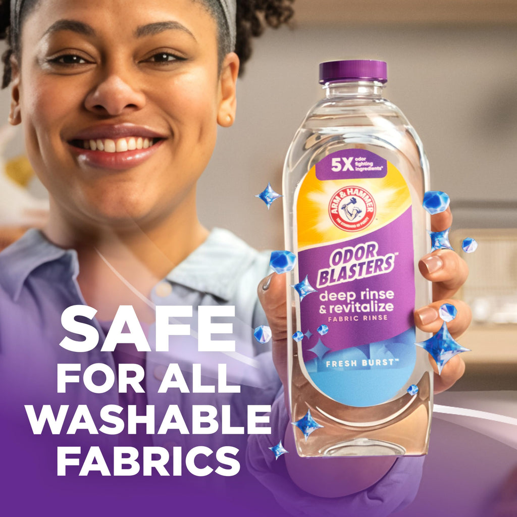 ARM & HAMMER Odor Blasters Fabric Rinse, Fresh Burst Scent, 50 Fl Oz
