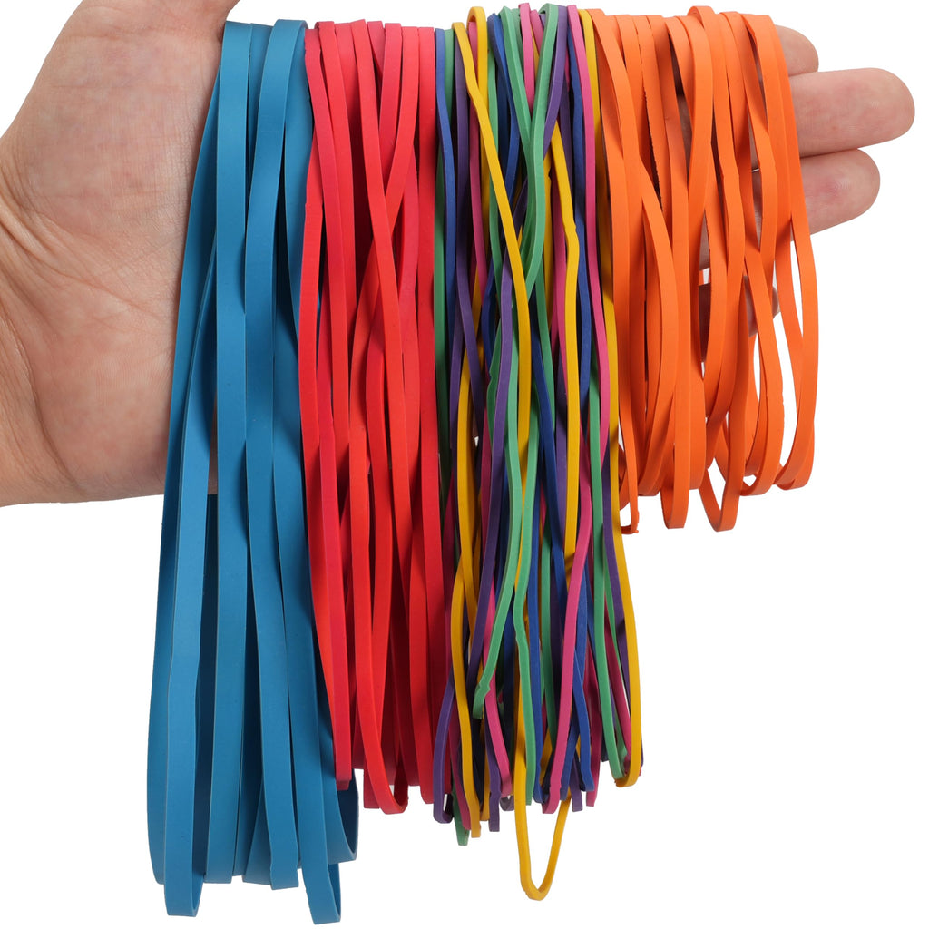 Rubber Bands Assorted Sizes Large 0.5lb Size117A #117B, 8in, 4-4/5" x 1/8"