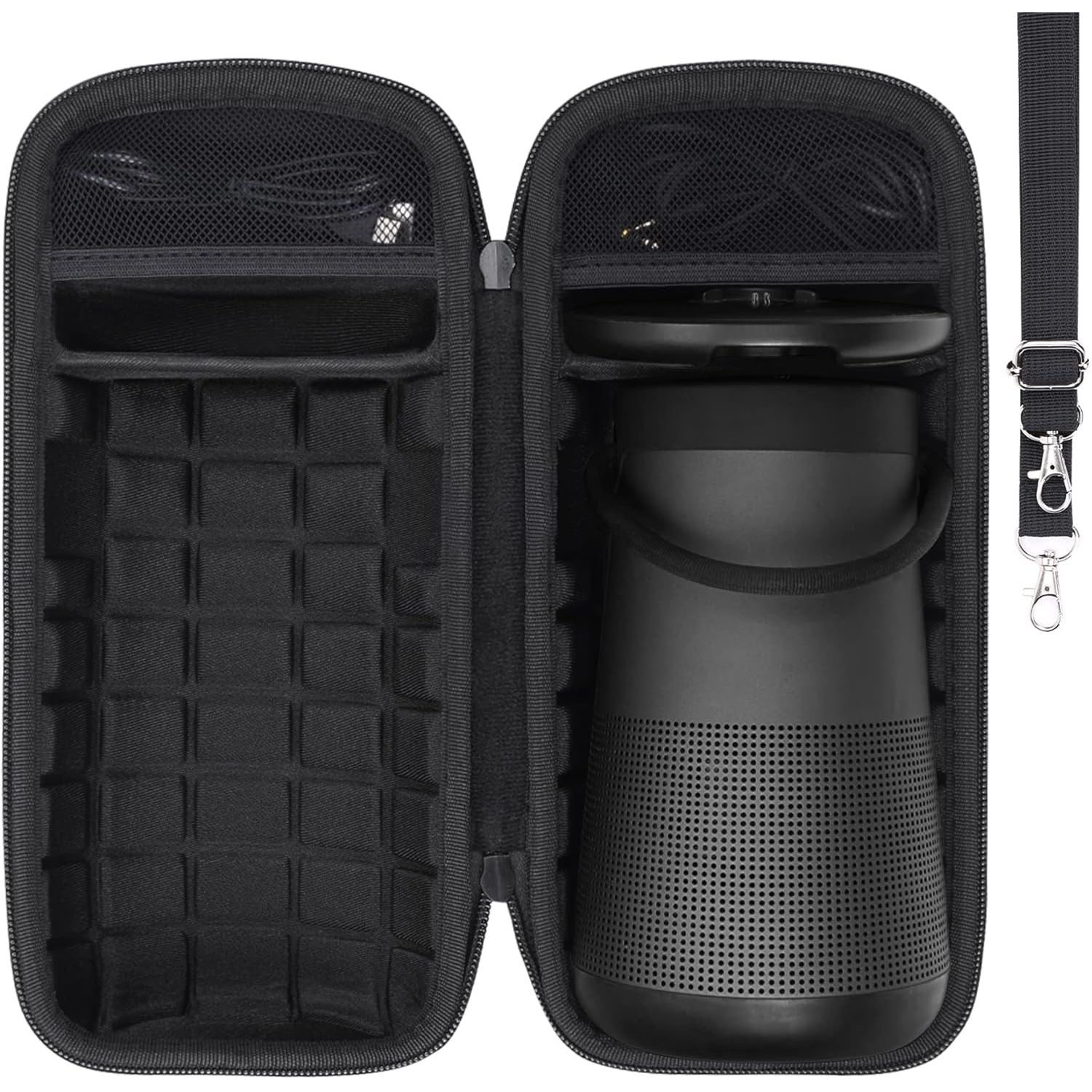 Buy now co2CREA Hard Case Replacement for Bose SoundLink Revolve Series II Portable Bluetooth Speaker, Black Case for Revolve Plus II All Black Case at indiglob india