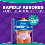 Always Discreet MaxiProtect Adult Diapers for Women, Incontinence Underwear, Scented, Postpartum Essentials, Bladder Leak Protection, Disposable Briefs, Maximum Plus Absorbency, Size XL/XXL, 56 Count