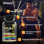 19-in-1 Shilajit Capsules for Men & Women, 90 Count | Energy Boost & Immune Support, 85+ Trace Minerals, 60% Fulvic Acid, Gluten Free, Non-GMO, Vegan, Natural Mineral Supplement