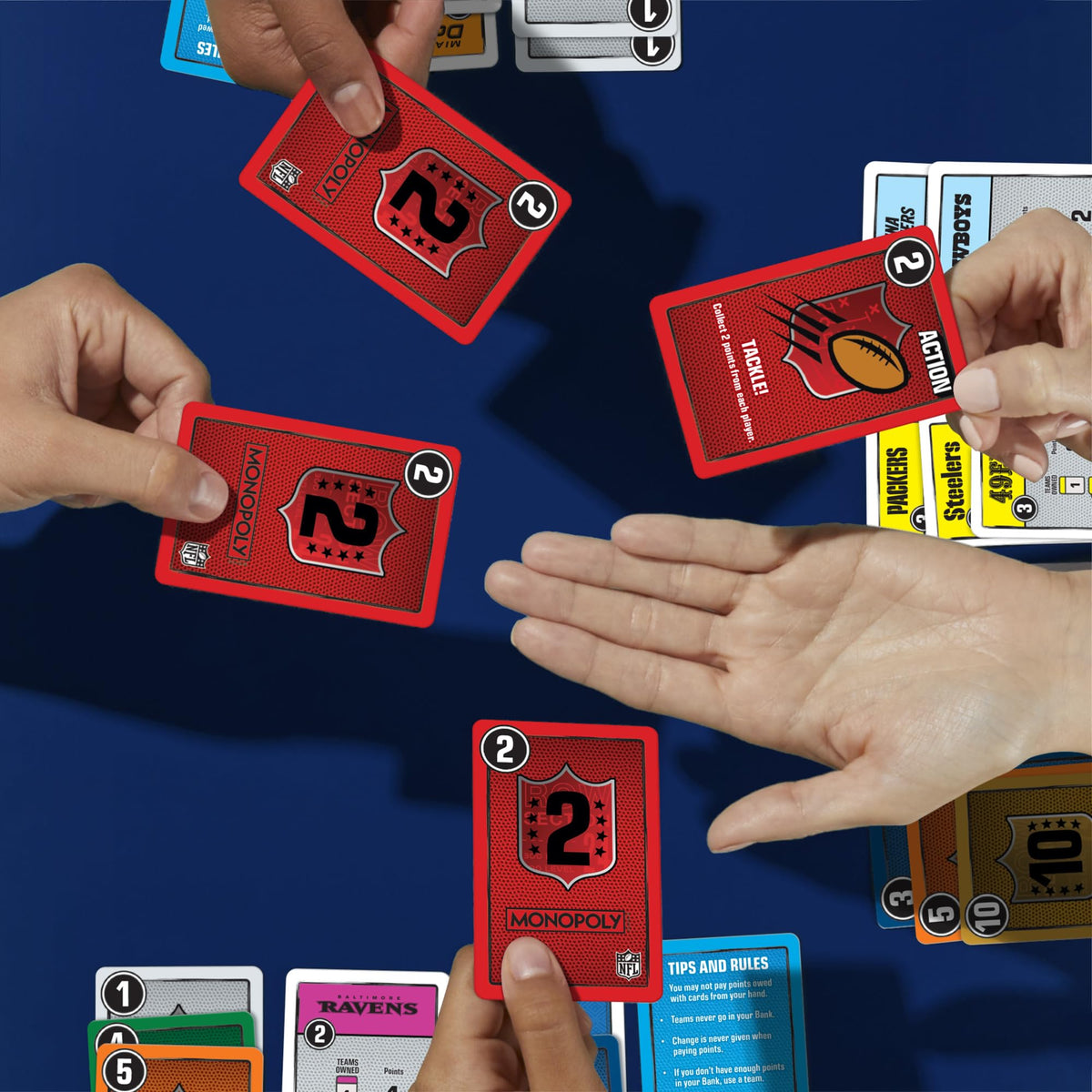 Monopoly Deal NFL Edition Game | Officially Licensed NFL Card Game for Families and Kids | Ages 8+ | 2-5 Players | 15 Mins. | Football Games