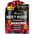 Beet Root Gummies – Beetroot Gummies with CoQ10, Grape Seed, Vitamin C, B12 & B3 – Beets Gummies for Circulation, Energy & Immune Support – 60 Beets Chews – Pack of 3
