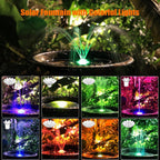 Buy now AISITIN 3.5W Solar Fountain Pump, LED Lighting Solar Water Pump Floating Fountain with 6 Nozzles, 1500mAh Battery Backup for Bird Bath, Fish Tank, Pond or Garden Decoration Solar Aerator Pump at indiglob india