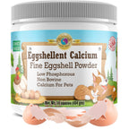 Calcium for Dogs and Cats - Fine Eggshell Powder - Strong Hip & Joint Supplement for Dogs and Cats- Dietary Supplement - No Additives - Pet's Friend Eggshellent Calcium 6oz